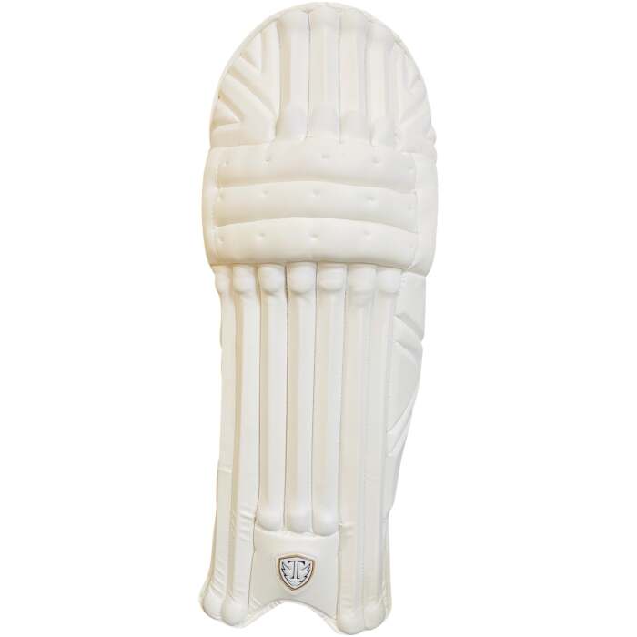 Player Edition Batting Pads for Boys – Premium Lavlorn Material & High-Density Foam, Right-Hand Batsman Design, Adjustable Velcro Straps, Lightweight & Breathable, White - Image 3