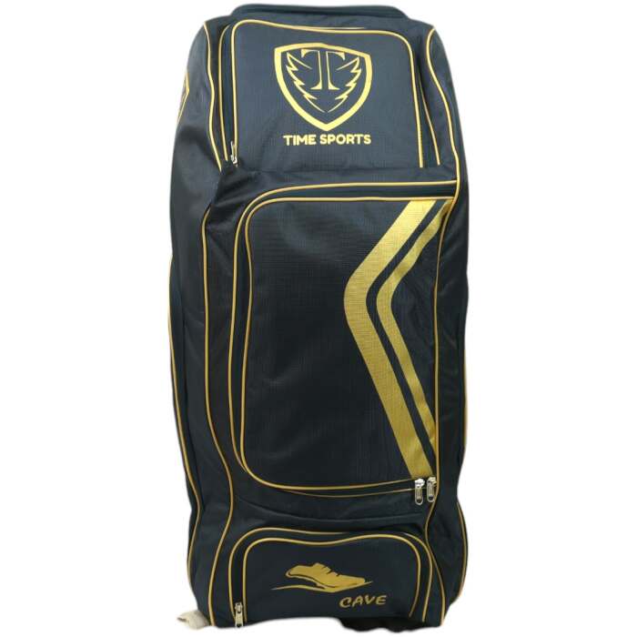 Cricket Kit Bag with Wheels, Large Duffle Style Equipment Bag, Heavy-Duty Zippers, Helmet Pocket, Side Pockets, Wheels (Blue)
