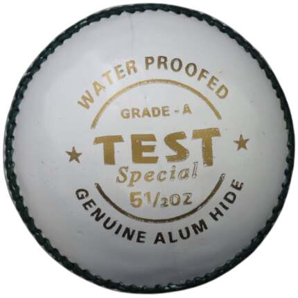 Test Special White Cricket Leather Ball