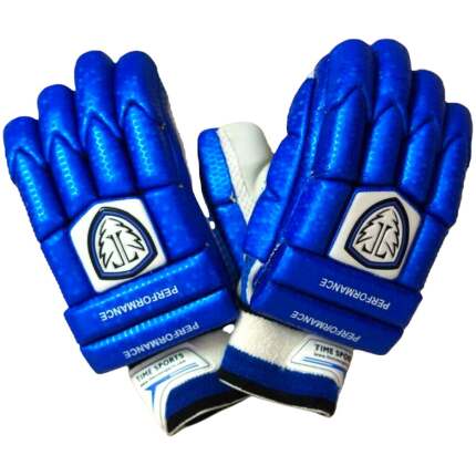 Performance Cut Finger Patat Batting Gloves (Blue)