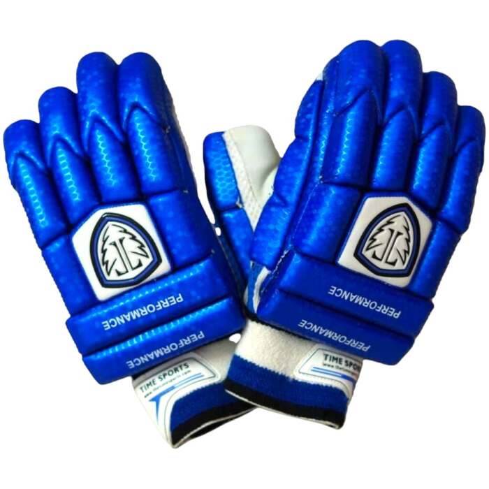 Performance Cut Finger Patat Batting Gloves (Blue)