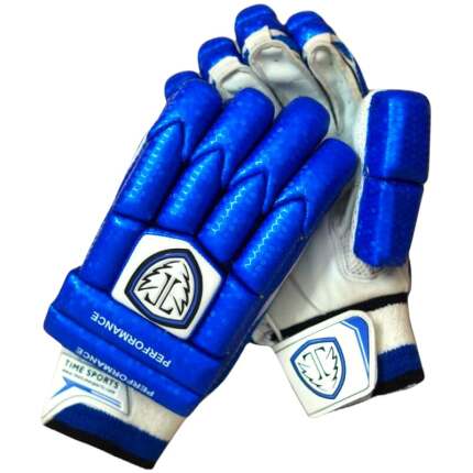 Performance Cut Finger Patat Batting Gloves (Blue)