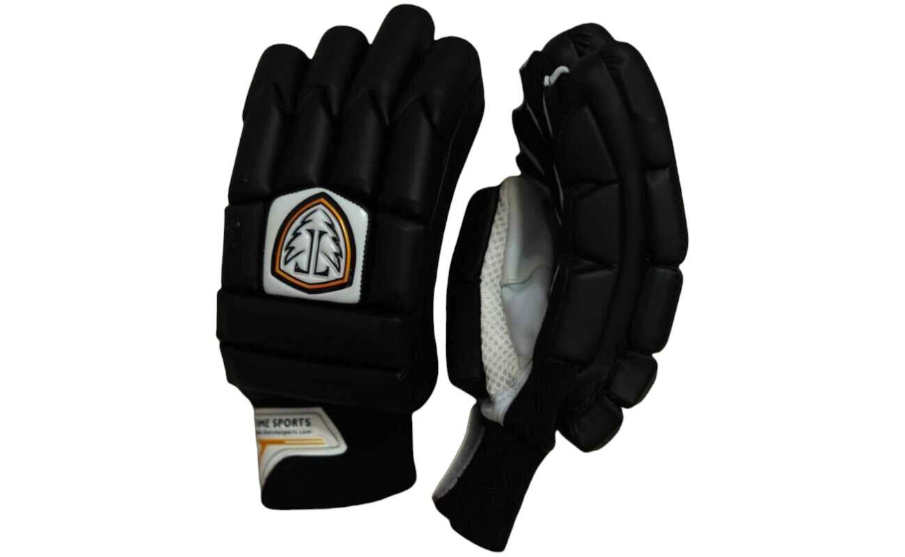 Professional Cut Finger Patat Batting Gloves (Black)
