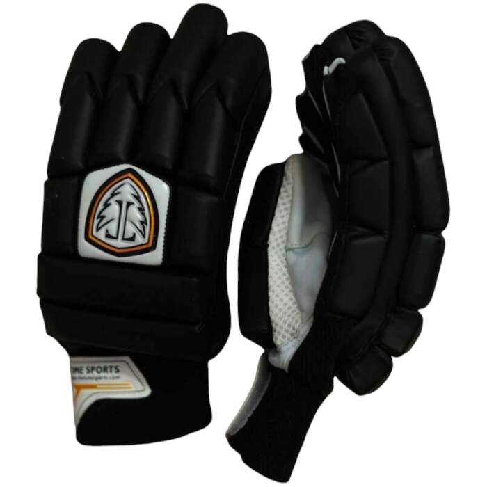 Professional Cut Finger Patat Batting Gloves (Black)