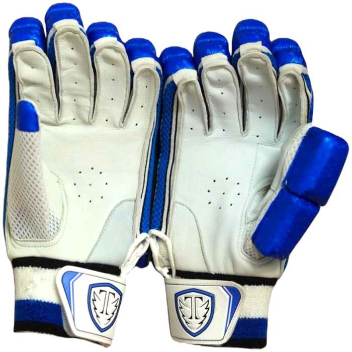 Performance Cut Finger Batting Gloves (Blue) - Image 3