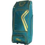 Cricket Kit Bag with Wheels, Large Duffle Style Equipment Bag, Heavy-Duty Zippers, Helmet Pocket, Side Pockets, Wheels (Teal)