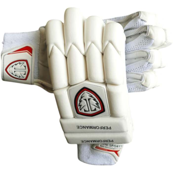 Performance Cut Finger Patat Batting Gloves (White) - Image 3